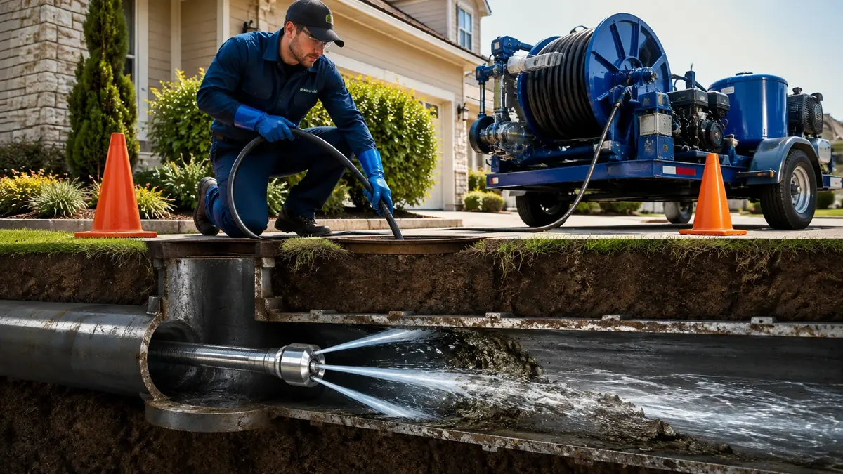 Main Sewer Line Hydro Jet Cleaning in Frazier Park